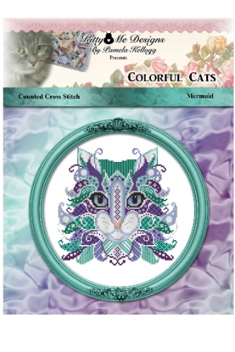 Colorful Cats Mermaid Counted Cross Stitch Chart by Kitty and Me Designs — Cross Stitch Boutique