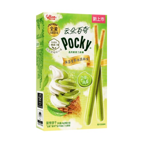 Japanese Matcha Vanilla Ice Cream Cloud Pocky Cookie Sticks, 1.69oz - Matcha Vanilla Ice Cream Flavor