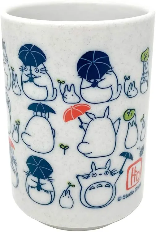 Benelic My Neighbor Totoro Dondoko Dance Large Japanese Teacup - Official Studio Ghibli Merchandise - Totoro Dondoko Dance Teacup