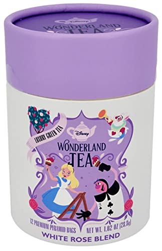 Disney Parks Exclusive - Alice in Wonderland Luxury Green Tea - White Rose Blend - 12 Bags
