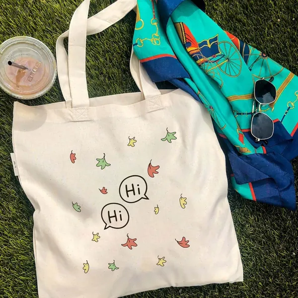 Heartstopper Hi Leaves Tote Bag , Heartstopper Inspired Tote Bag , LGBTQ Heartstopper School Varsity Bags, Nick and Charlie, Canvas Tote Bag