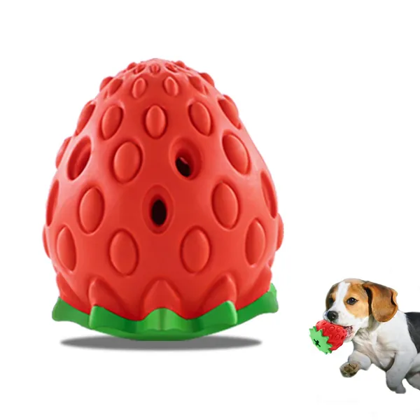 Strawberry Dog Toys, Dog Chew Toys for Aggressive chewers, Indestructible Dog Toys for Boredom, Dog Toys for Aggressive Chewers, Interactive Dog Toys for Small Medium Large Dogs (Strawberry)