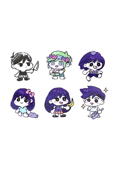 OMORI CHIBI Sticker Set