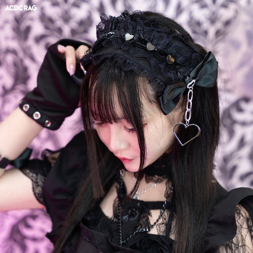 LOVE PUNK Headdress | BLACK/BLACK / FREE