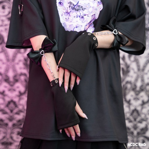 LOVE PUNK Gloves  | BLACK/BLACK / FREE