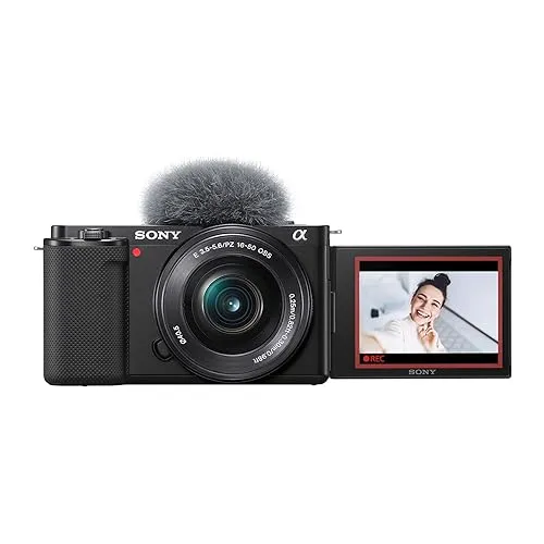 Sony - Alpha ZV-E10 Kit Mirrorless Vlog Camera with 16-50mm Lens - Black