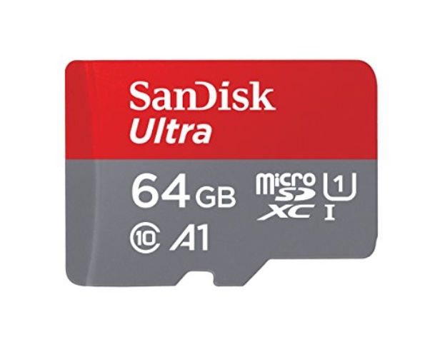 SanDisk 64GB Ultra microSDXC UHS-I Memory Card with Adapter - 100MB/s, C10, U1, Full HD, A1, Micro SD Card - SDSQUAR-064G-GN6MA - 64GB
