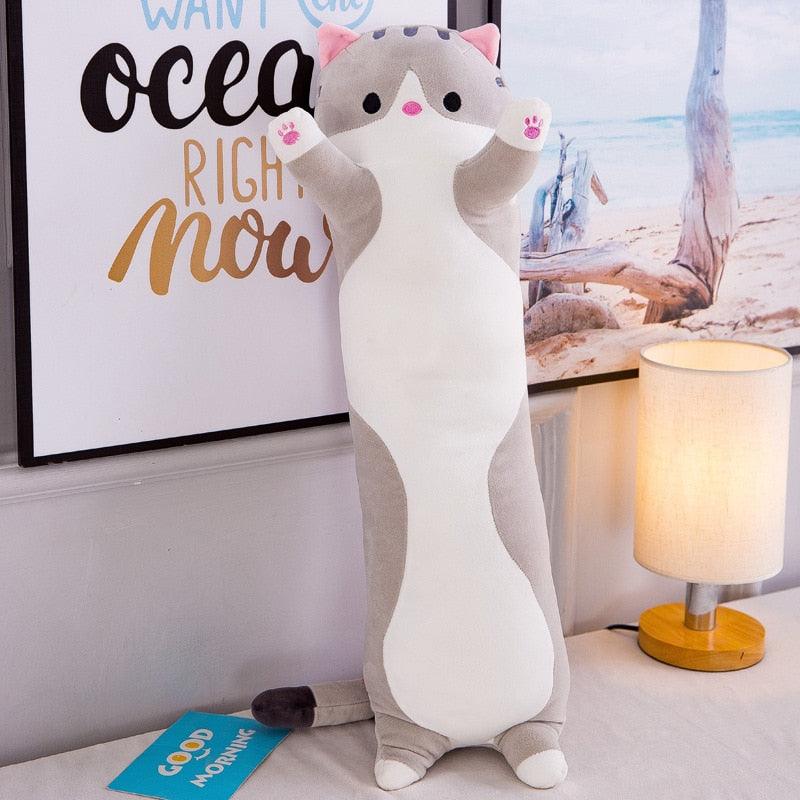 Long Cat Body Pillows - 50cm / Gray