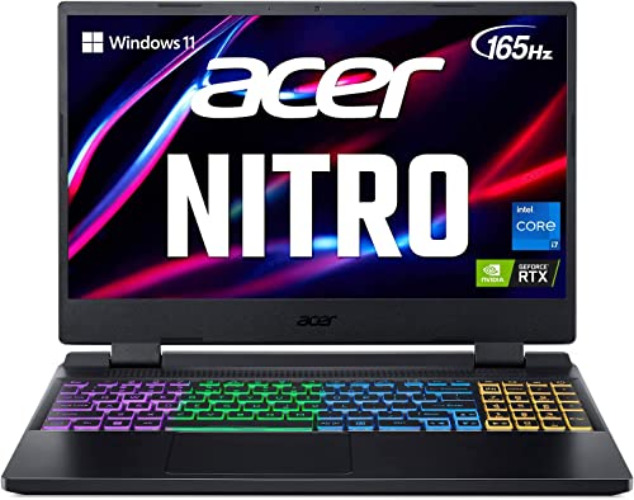 Acer Nitro 5 Gaming Laptop | Intel Core i7-12700H | RTX 3060 | 15.6" FHD 165Hz IPS Display | 16GB DDR5 Memory | 1TB SSD | Killer WiFi 6 | RGB Keyboard (1 yr Manufacturer Warranty) (Renewed)