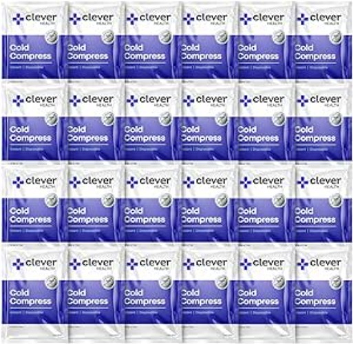 Instant Cold Pack | Disposable Ice Packs 5x7 Inches, 24 Pack.