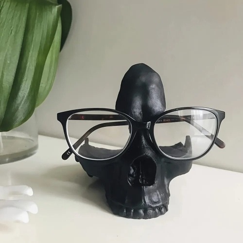 Spectacle Skull Eyewear Stand - Black