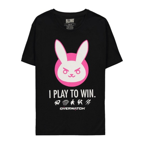 Overwatch D.Va Black Play To Win T-Shirt | S