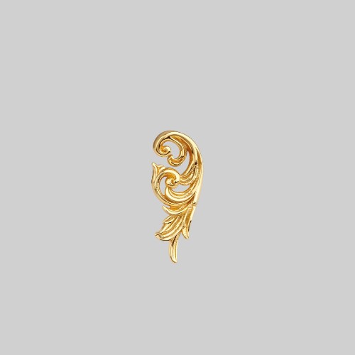 IMPERIAL. Ornate Flourish Stud Earring - Gold | Gold / Single Left Ear