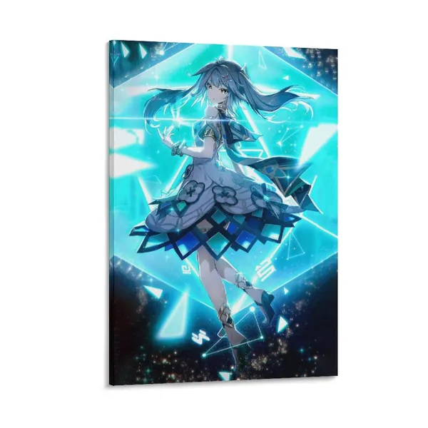 Babayu Genshin Impact Game Poster Faruzan Print Photo Art Painting Canvas Poster Home Decorative Bedroom Modern Decor Posters Gifts 08x12inch(20x30cm) - 08x12inch(20x30cm) Frame-style