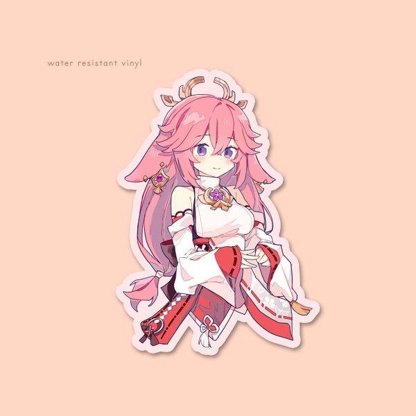 Yae Miko Genshin Impact Vinyl Sticker