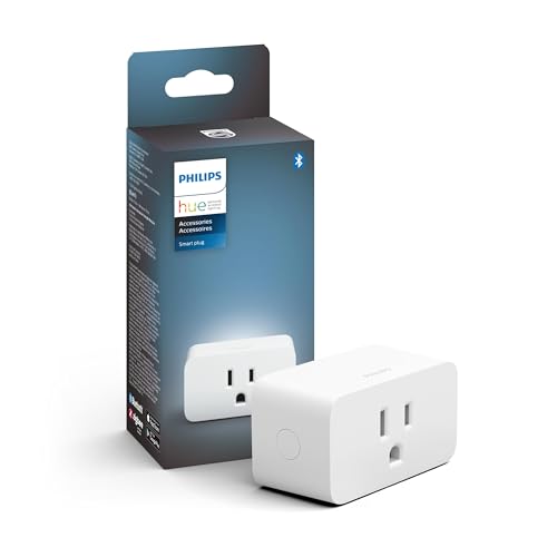 Philips Hue Smart Plug, White - 1 Pack - Turns Any Light Into a Smart Light - Control with Hue App - Compatible with Alexa, Google Assistant, and Apple HomeKit - Smart Plug - White - 1 Pack