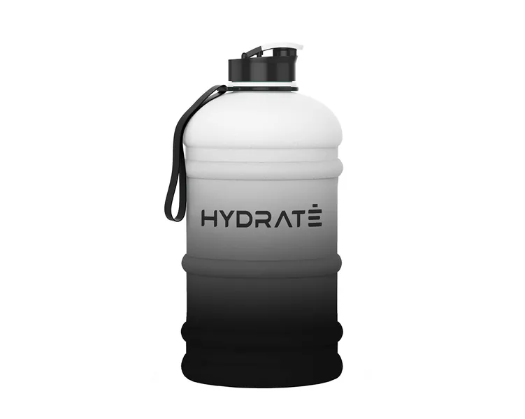 HYDRATE XL Jug 2.2 Litre Water Bottle - BPA Free, Flip Cap, Ideal for Gym - Colour Options (Mono)