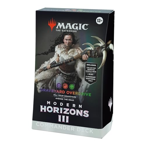 Magic: The Gathering Modern Horizons 3 Commander Deck - Graveyard Overdrive (100-Card Deck, 2-Card Collector Booster Sample Pack + Accessories)