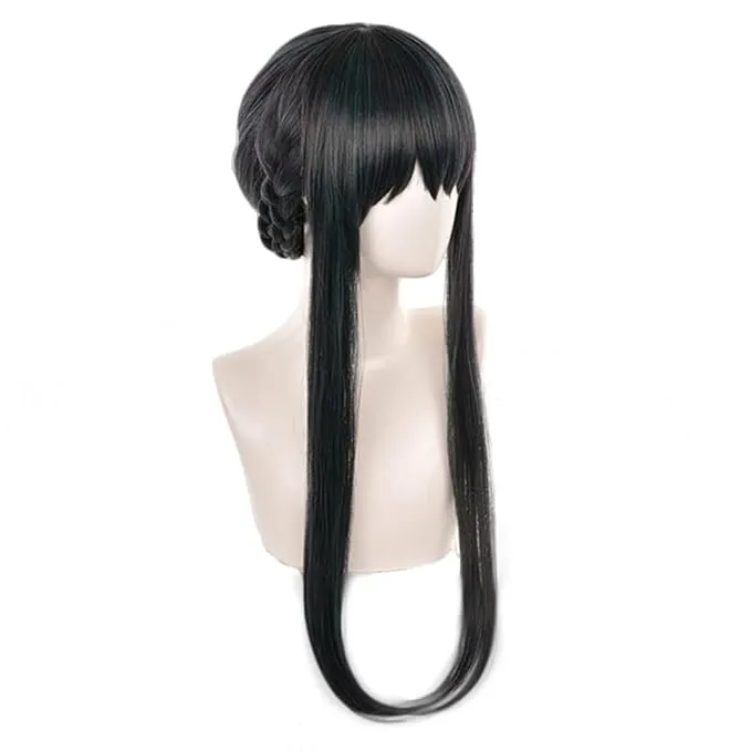 YOR wig Cosplay Props Accessory - Black Mixed Green