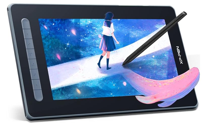 Drawing Tablet with Screen XPPen 12 inch - Graphic Tablet Artist 12 2nd Gen, IPS Drawing Monitor Full-Laminated 2-in-1 Pen Display with Tilt Function for Art and Animation Beginners (Black) - 12inch - Artist 12 2nd gen - Black