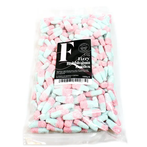 Just Treats Fizzy Bubblegum Bottles (1 Kilo Share Bag)…