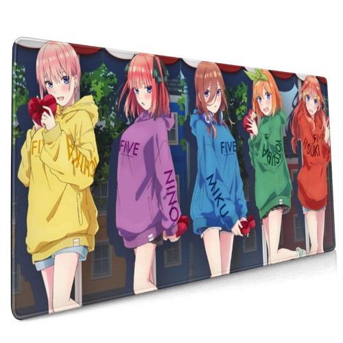 FKDBLZY Anime The Quintessential Quintuplets Mouse Pad Slip Rubber Laptop & Pc Mousepad 15.8x35.5 Inch