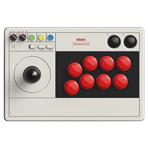 8Bitdo Arcade Stick for Switch & Windows, Arcade Fight Stick Support Wireless Bluetooth, 2.4G Receiver and Wired Connection - Arcade Stick