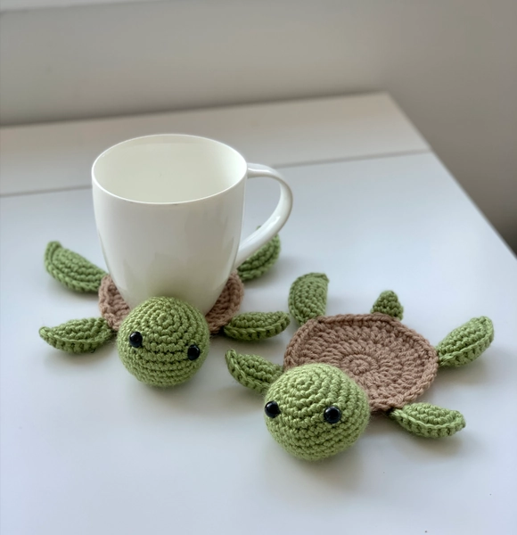 Dessous de verre tortue au crochet