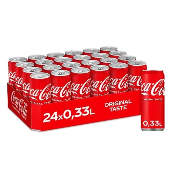 Coca-Cola Classic, Pure Erfrischung mit unverwechselbarem Coke Geschmack in stylischem Kultdesign, EINWEG Dose (24 x 330 ml) -