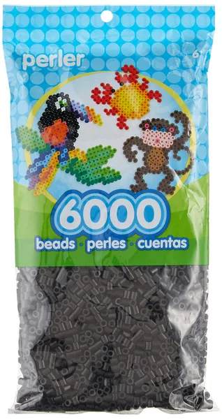Perler Beads Fuse Beads for Crafts, 6000pcs, Black - Black Bucket