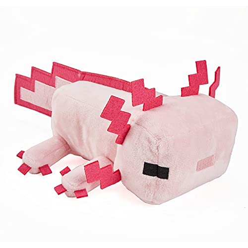 Minecraft Basic 8-Inch Plush Axolotl Stuffed Animal Figure, Soft Doll Inspired by Video Game Character - Multi
