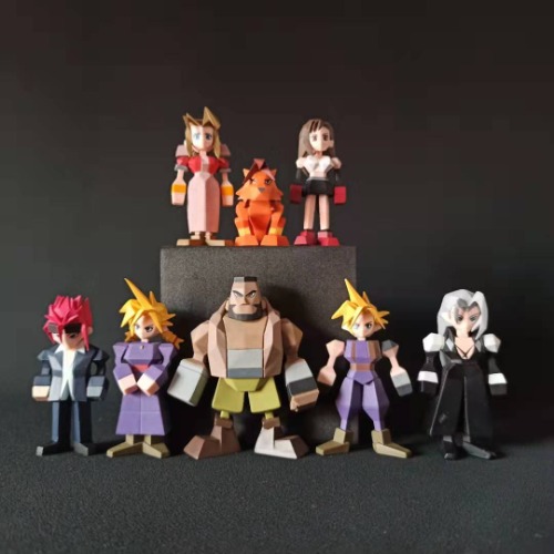 Final Fantasy VII FF7 Polygon Figure - Cloud Sephiroth Tifa Aerith Collection