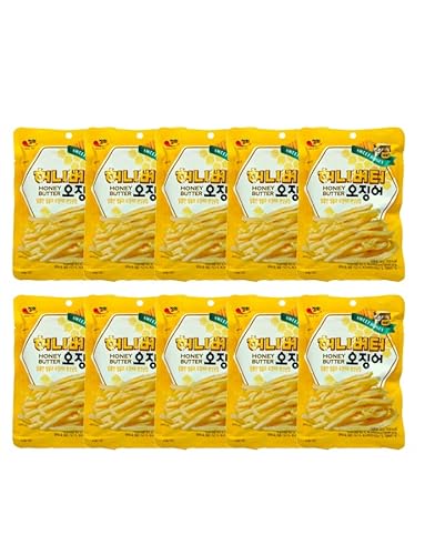 Honey Butter Grilled Squid 300g (30g X 10Packs), Sweet And Savory Korean Dried Squid