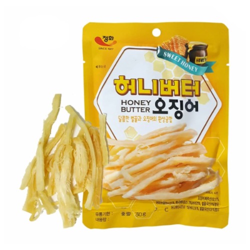 Butter Squid – Korean Squid Flavorful Grilled Honey Butter Korean Dry Squid 1.06 Ounce (5 Pack) - 1.06 Ounce (Pack of 5)