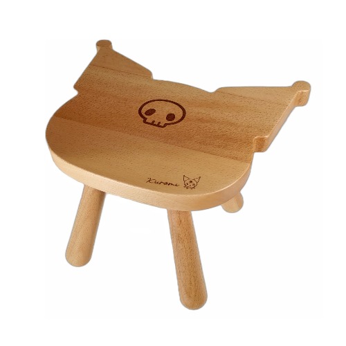 Kuromi Silhouette Wooden Stool