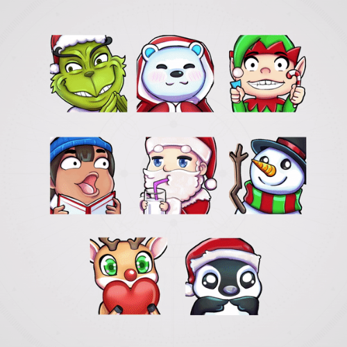 Christmas Animated Emotes - Christmas / 2D Animated