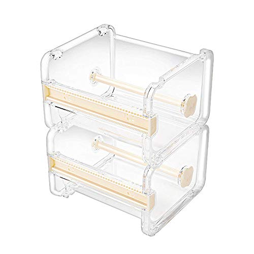 Molshine 2 Stück Washi-Tape-Abroller,Klebebandspender Rollband-Halterung,Organizer,Abdeckband,Tischband,Heimwerker-Klebeband,Klebeband-Halterung-Beige - Beige