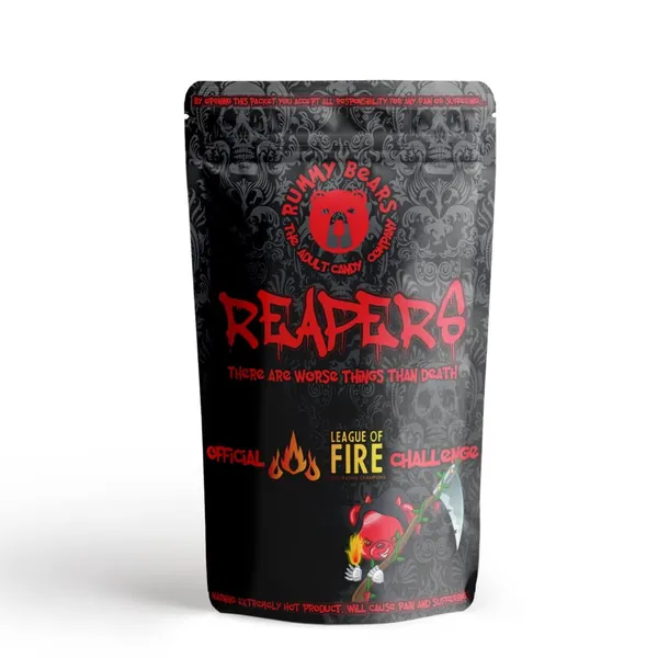 Rummy Bears Reapers -World's Hottest Gummy Bears - Carolina Reaper Extremely Hot Chilli Sweets