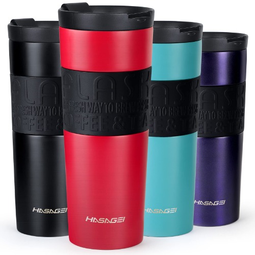 HASAGEI Travel Mugs for Hot Drinks, Insulated Coffee Mug with Leakproof Lid BPA-Free Coffee Travel Mug, Vacuum Insulation Stainless Steel Cup for Hot and Cold Coffee and Tea (Red, 600ml/21oz)