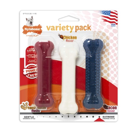 Nylabone Variety Pack - Chicken, Bacon & Peanut Butter