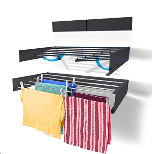 Step Up Laundry Drying Rack (40-INCH Industrial Gray)