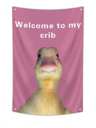 1PC, 2x3 Feet Welcome To My Flag, Fun Room Banner, Durable Man Hole Wall Banner, Brass Trim, Used For College Dorm Decor, Outdoors, Parties,Festival