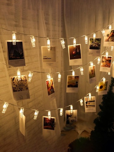 1pc Photo Clip Design String Light Decoration Craft, Modern Plastic Decoration Object For Home Decor Best Gifts Birthday