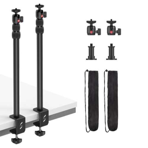SmallRig Selection Kamera Skrivbordsmonterat bordsställ med 1/4" kulhuvud, 13"-35,4" justerbart ljusställ, bordsskiva C-klämma för DSLR-kamera, ringljus, livestreaming, fotovideofotografering - 3883