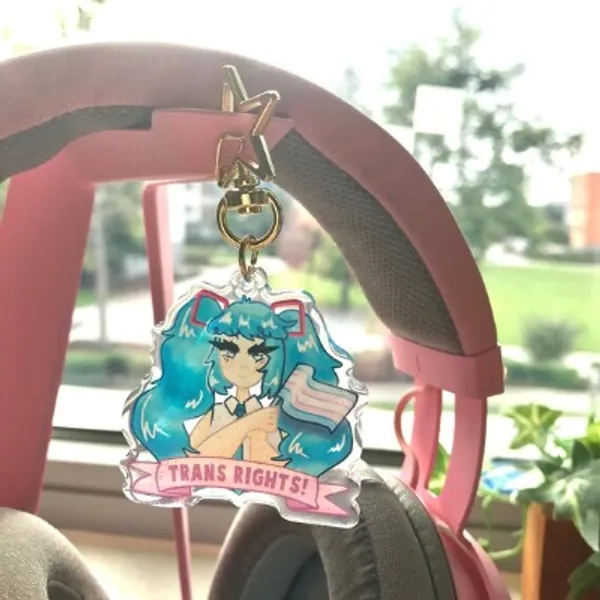 Trans Rights Miku 2 Acrylic Keychain  Kawaii Cute Anime | Etsy