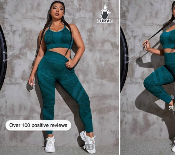 Yoga Basic Plus Four-Way Stretch Ruched Sports Set