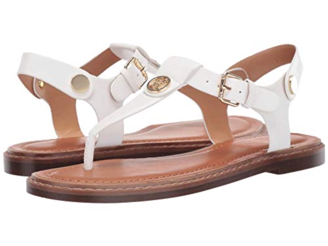 Tommy Hilfiger Women's Bennia Flat Sandal - 7.5 - White Ll