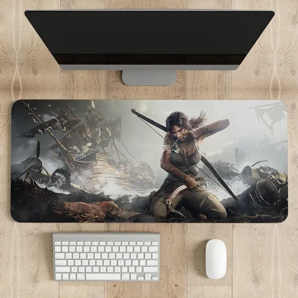 Tomb Raider Mouse Pad, Different sizes Personalized Printing, Gaming Mouse Pad, Customized Mouse Pad , Desk Mat , Movie Mouse Pad