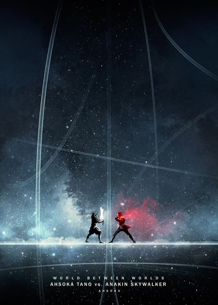 'Ahsoka vs. Anakin' Poster, picture, metal print, paint by Star Wars | Displate