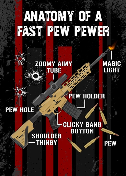 'Anatomy Of A Fast Pew Pew' Poster, picture, metal print, paint by StefanART | Displate